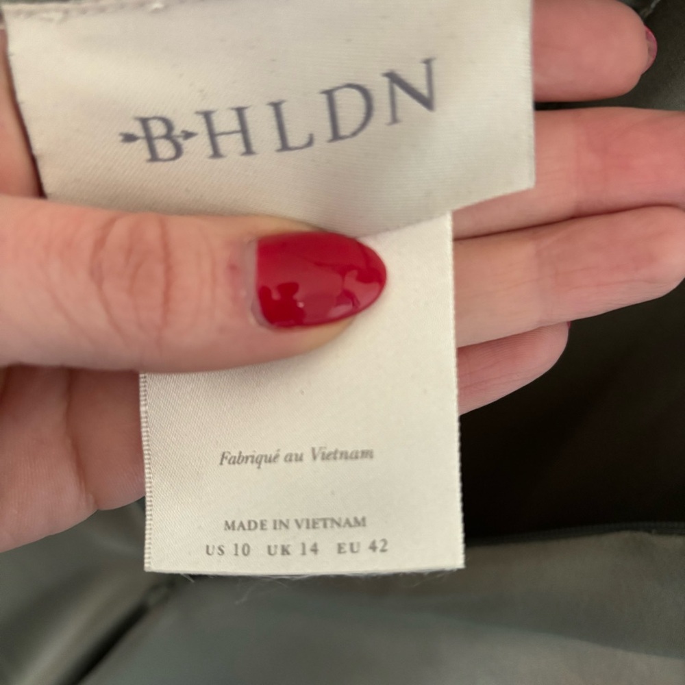 NWT BHLDN Anthropologie Elegant sage Slip Dress sz 10 - Picture 7 of 7